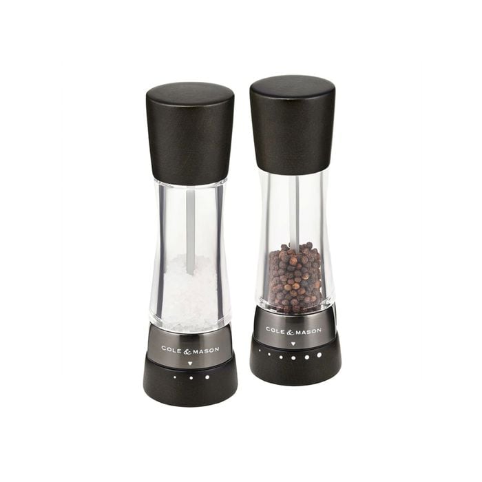Cole & Mason Derwent 19cm Beech Wood/acrylic Salt & Pepper Mill Set - Black