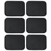 Argon Tableware 6x Rectangular Serving Trays - 41 X 30.5cm - Reusable Non Slip Stackable Rubberized Food Drinks Platter Tray