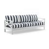 Bay Gallery Furnitire Kansas 3 Seater Lounge White & Navy Stripe Cushions