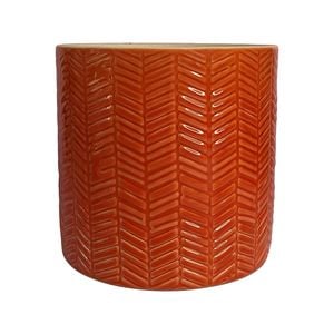Borralheira 130mm Orange Herringbone Indoor Plant Pot