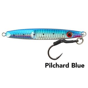 Black Magic Flutter Fishing Metal Jig 100g Pilchard Blue