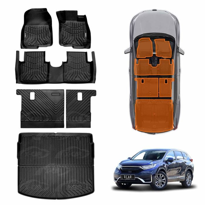 Floor Mat Boot Liner Back Seat Protector for Honda CRV CR-V 2017-2023 Cargo Trunk Kick Mats Cover