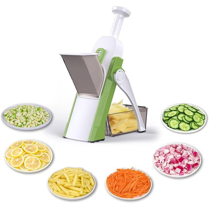 Catzon 5-in-1 Mandoline Slicer Adjustable Thickness 0.1-8mm-Green