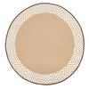 Fab Habitat 180cm Beige & White Olympia Modern Recycled Plastic Round Outdoor Rug