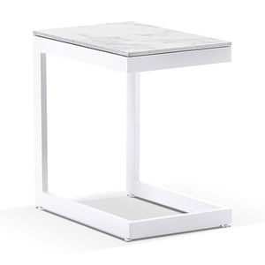 Santorini Outdoor Ceramic And Aluminium Side Table