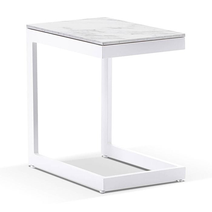 Santorini Outdoor Ceramic And Aluminium Side Table