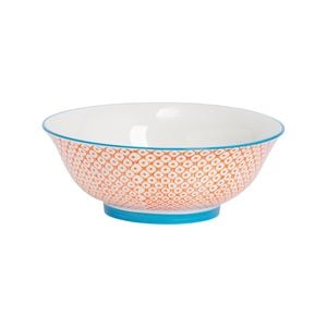 Nicola Spring Patterned Salad & Fruit Ceramic Serving Bowl, 20cm