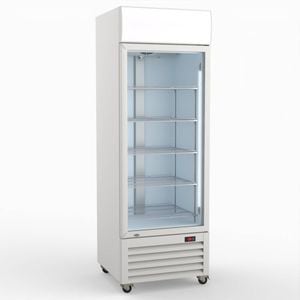Thermaster 540L Single Glass Door Colourbond Upright Drink Fridge White LG-540P