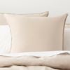Renee Taylor Stone Washed 100% French Linen Natural European Pillowcase