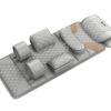 Novello Full Body Massage Mat with Air Press Calf Band - Light Grey