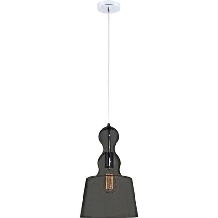 Campana Grey Chrome Glass Pendant
