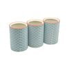 Nicola Spring Patterned Porcelain Kitchen Utensil Holder Pots - Print Design - Set Of 3