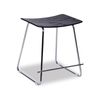 Hudson Low Stool - Chrome - Black Timber