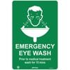 Pinnacle 600 x 400mm Metal Emergency Eye Wash Sign