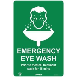 Pinnacle 600 x 400mm Metal Emergency Eye Wash Sign