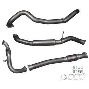 Ignite Exhausts Turbo Back For Nissan Gu Patrol 3l Coil Spring Ute 3" Cat & Hotdog Raw Aluminised Steel