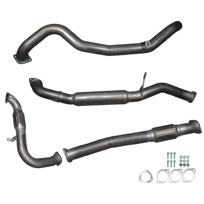 Ignite Exhausts Turbo Back For Nissan Gu Patrol 3l Coil Spring Ute 3" Cat & Hotdog Raw Aluminised Steel