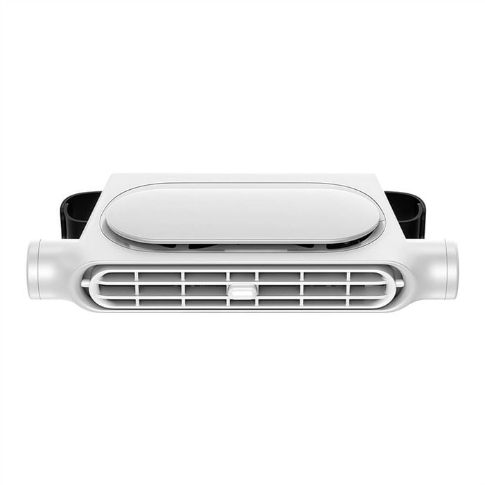 Catzon 3000mAh Car Backseat Fan Rechargeable Battery Portable Vehicle Fans-White