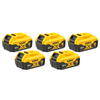 DeWALT 18V 5.0AH XR Batteries DCZ184P5-XE - 5 Pack