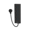 Jackson 4 Outlet Black Powerboard with 4 Individual Switch