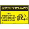 Pinnacle 600 x 400mm Metal Security Warning Guard Dogs Sign