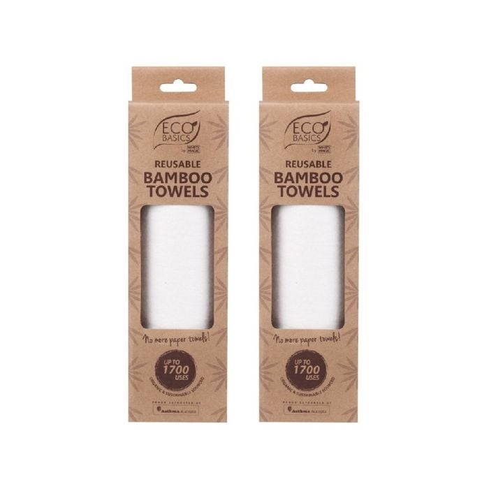 White Magic Eco Basics Reusable 30cm Bamboo Towels Pack 40