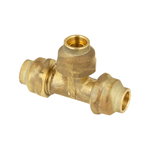 Brasshards 15FL x 15FL x 15FL Brass Flared Compression Tee