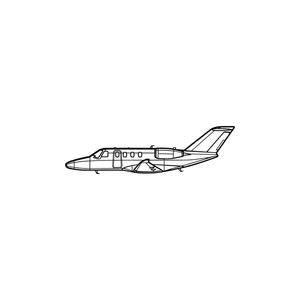 Ignite Laser Cessna Citation M2 - Light Business Jet Silhouette Metal Wall Art Rustic Metal 15.7 inch - 40 cm
