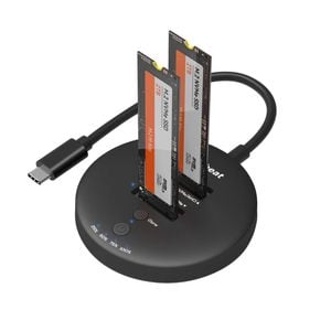 Mbeat H3 Usb 3.2 Gen2x2 20gbps Dual M.2 Nvme Ssd Dock With Clone Duplicator (black)
