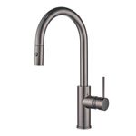 Mondella Resonance 35mm Gun Metal Side Lever Multi-Function Sink Mixer