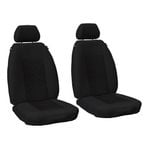 For Toyota Prado 150S 2009-2021 Custom Waterproof Front Pair Black Seat Covers