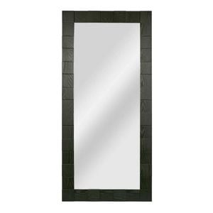 Belle Oak Wood/Glass Monument Floor Mirror 160x75cm - Black