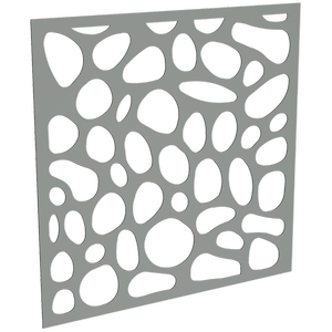 ProtectorAl 300-1200 x 300-1200mm Palladium Silver Riverstone Unframed Solid Aluminium Decorative Panel