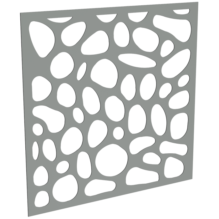 ProtectorAl 300-1200 x 300-1200mm Palladium Silver Riverstone Unframed Solid Aluminium Decorative Panel
