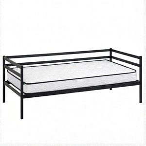 Zinus Marie Daybed Set with Single Kids Bonnell Spring Mattress, Metal Frame