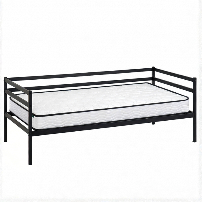 Zinus Marie Daybed Set with Single Kids Bonnell Spring Mattress, Metal Frame
