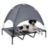 Charlies Elevated Dog Bed With Tent Grey - Extra Large