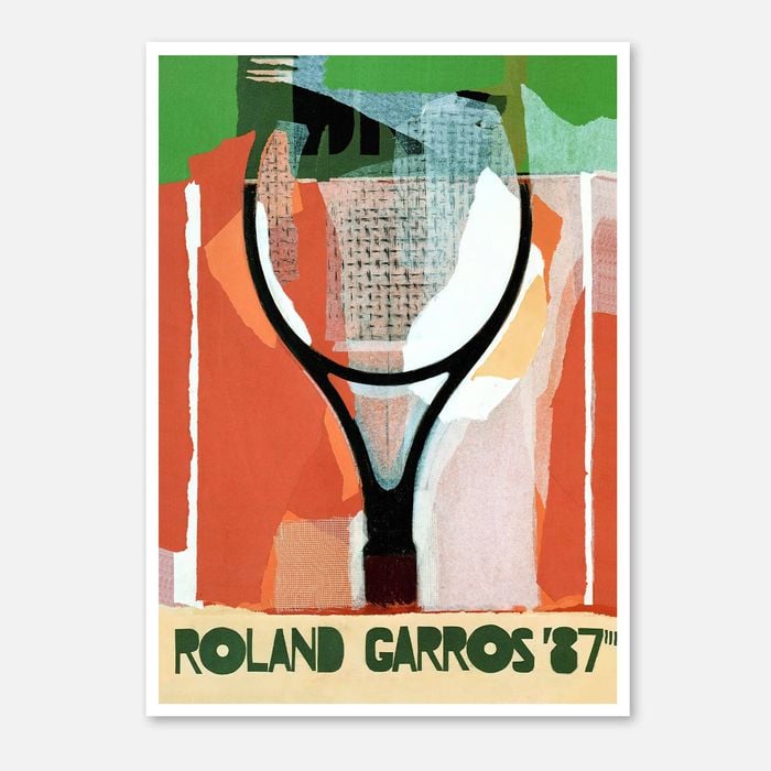 Galrie Vintage Roland Garros 1987 Tennis Poster -Iconic Sports Art Print for Collectors, Poster Only, A1 60 x 84cm (23 x 33inch)