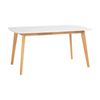 Modern Furniture Aimon Dining Table White Lacquer Natural Legs 150x90x74cm
