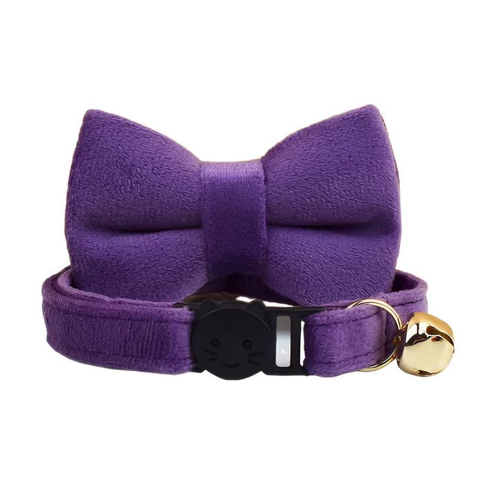 Anypet Small Violet Cat Collar with Bell and Safety Buckle for Pets