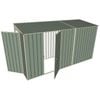 Build-A-Shed 1.2 x 3.7 x 2.0m Tunnel Shed Tunnel Hinged Door with 1 Hinged Side Door - Green