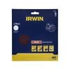 IRWIN 178mm 40G No Holes Quick Fit Random Orbital Sanding Discs - 5 Pack