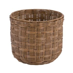 Astin Sinclair 350 x 300mm Natural Poly Rattan Checked Basket Planter Large