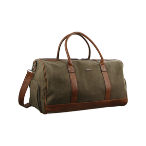 Pierre Cardin Canvas S Travel  Duffle Weekend Overnight Business Luggage Brown
