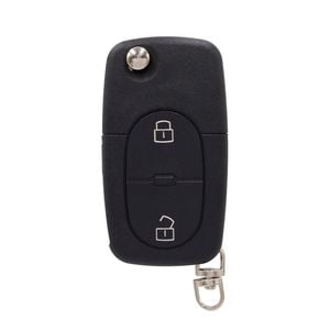 Key Zone Replacement 2 Button Car Key Shell/Housing with 1606 Battery Clip to suit VW Bora, Golf, Passat (1995 - 2005)