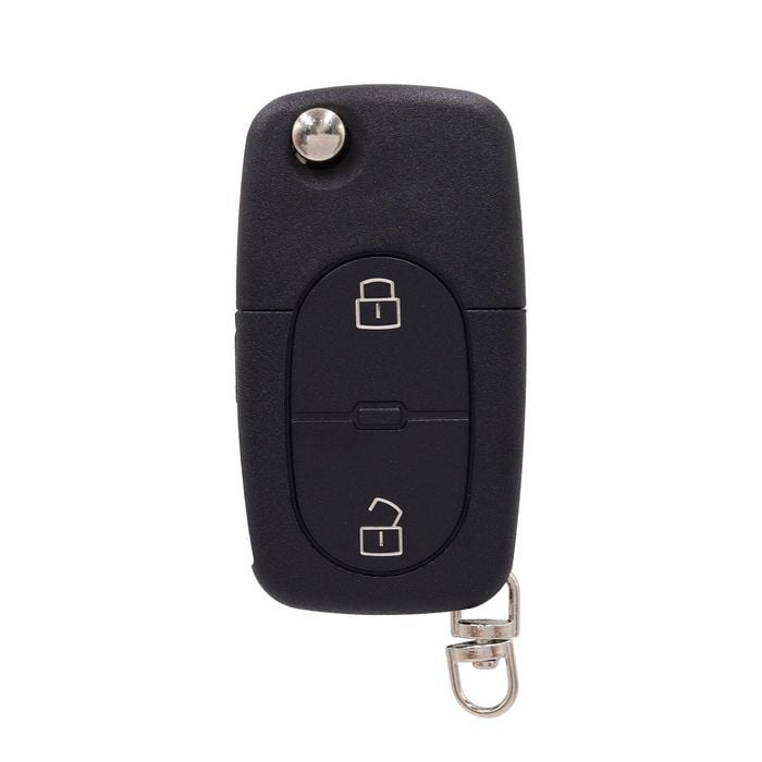 Key Zone Replacement 2 Button Car Key Shell/Housing with 1606 Battery Clip to suit VW Bora, Golf, Passat (1995 - 2005)
