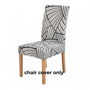 Anyseat Chair Cover White With 3d Stripe Pattern Elastic Slipcover Dining Decor