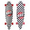 Rad Board Co Complete Pintail Mini Longboard Skateboard - Checkers Black/white 9