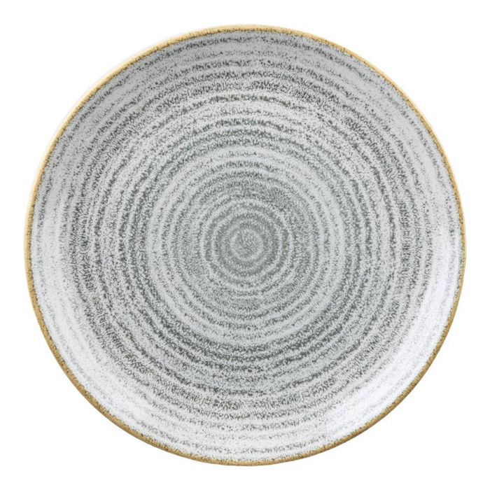 Churchill Studio Prints Homespun Coupe Plate Stone Grey 217mm Ceramic Tableware