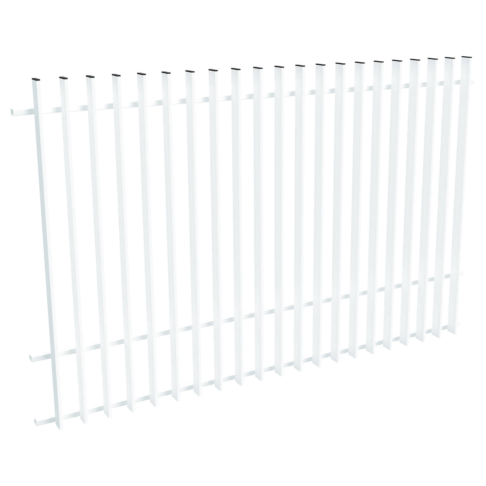 ProtectorAl 2400mm x 1500mm Pearl White Aluminium Radiator Pool Fence Panel With Mid Rail product image